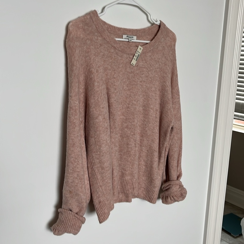 Madewell Pink Wool Sweater, NWT